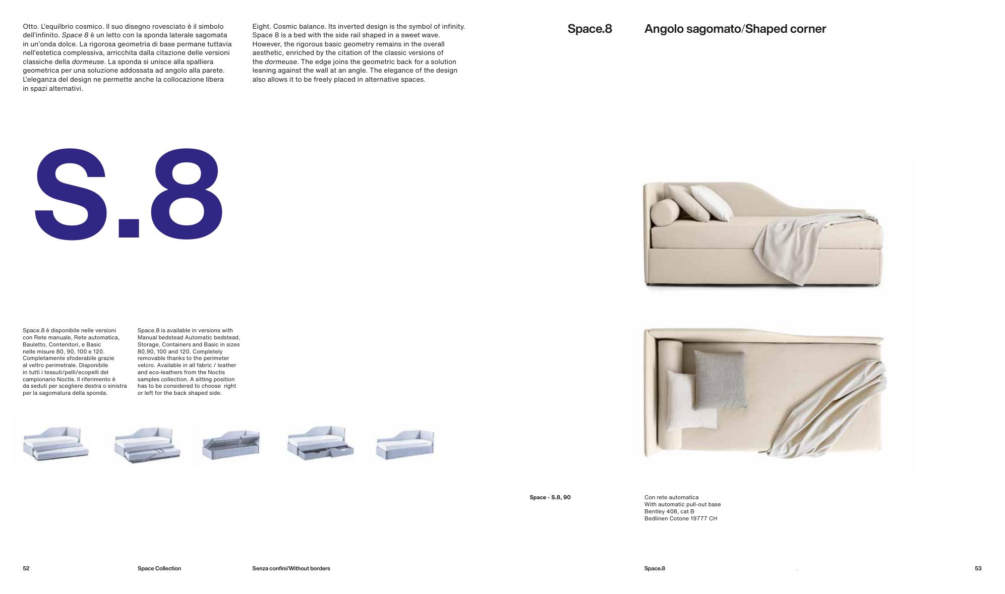 Letto imbottito Noctis configurabile online